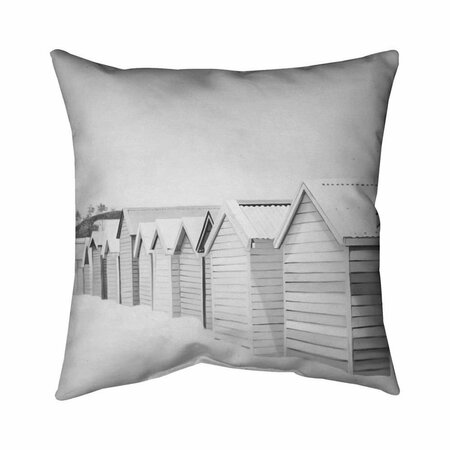 BEGIN HOME DECOR 26 x 26 in. Beach Cabins-Double Sided Print Indoor Pillow 5541-2626-CO118